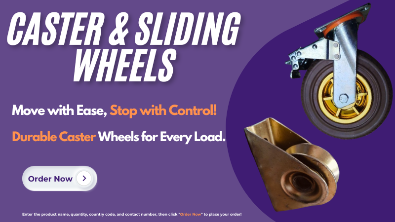 Caster wheels rubber moveable and break (Available in joshi trade link,Nepal.)